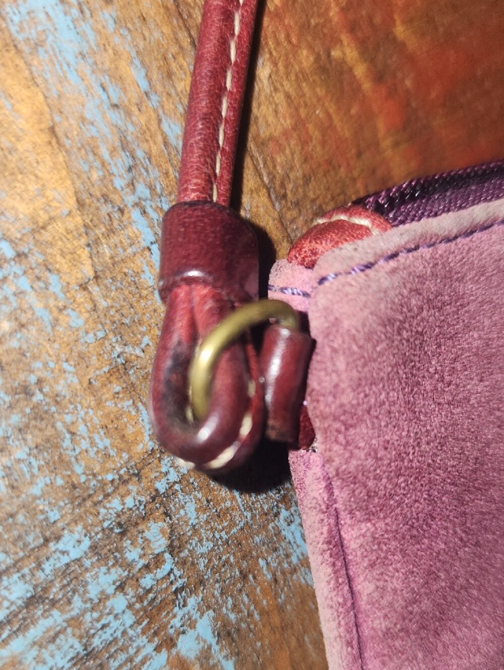 Coach Suede Wristlet Clutch Dusty Rose Vintage Pouch - Picture 6 of 13